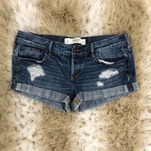 Abercrombie and Fitch Distressed Jean Shorts